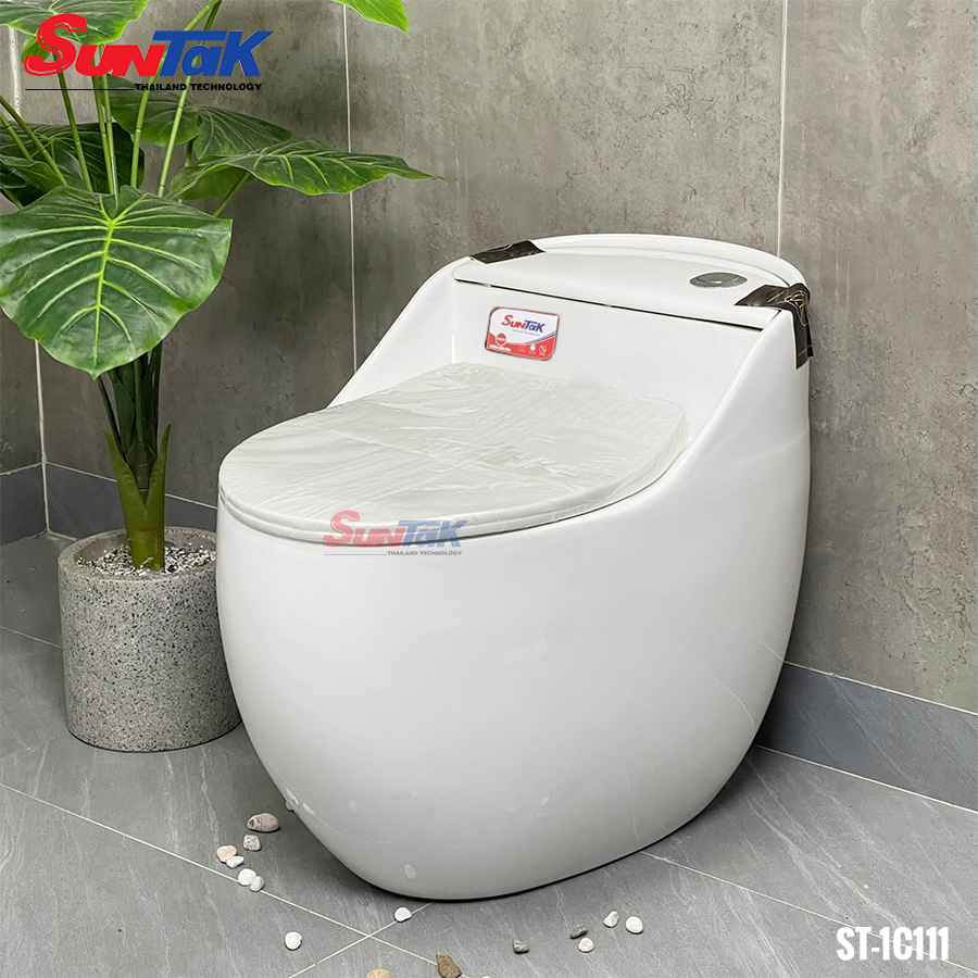Bồn Cầu Hình Trứng Màu Trắng