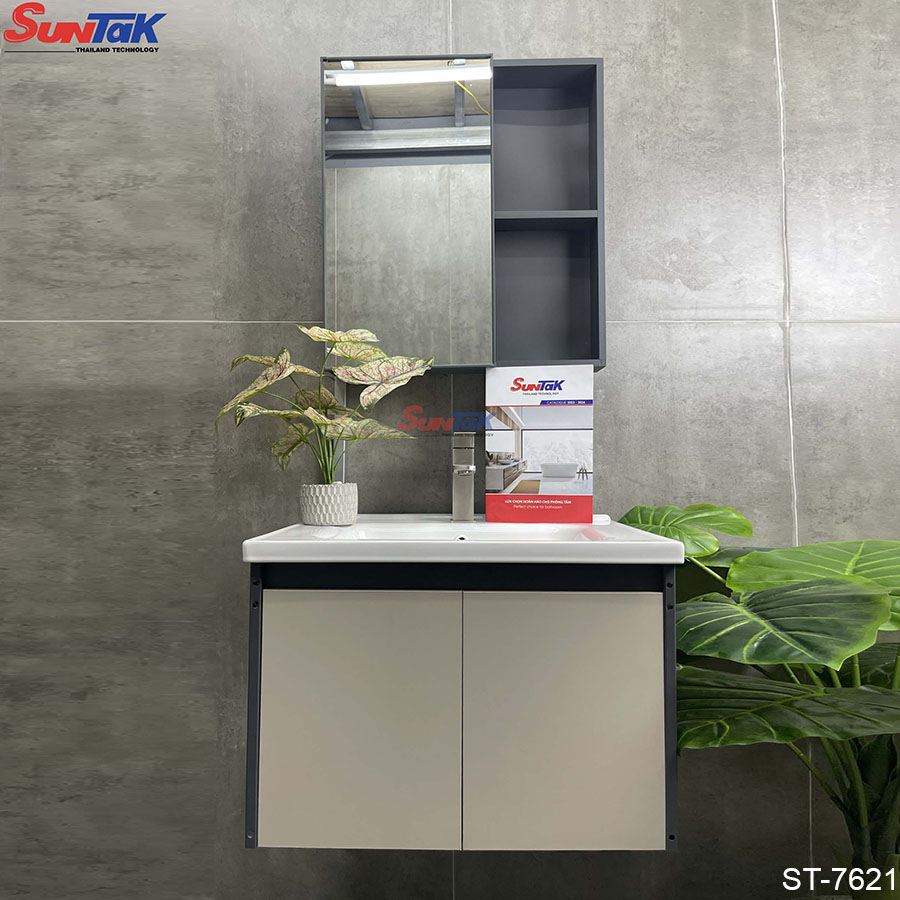 Tủ Lavabo Nhà Tắm Nhôm Aluminium Xám