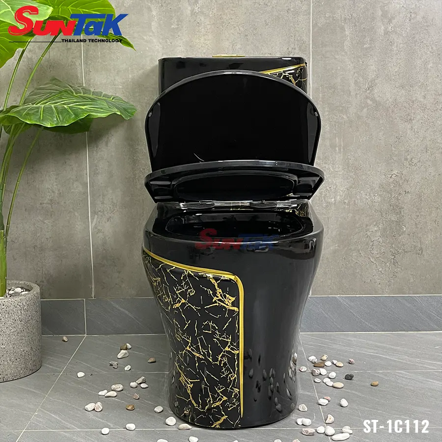 bồn cầu 1 khối vân vàng