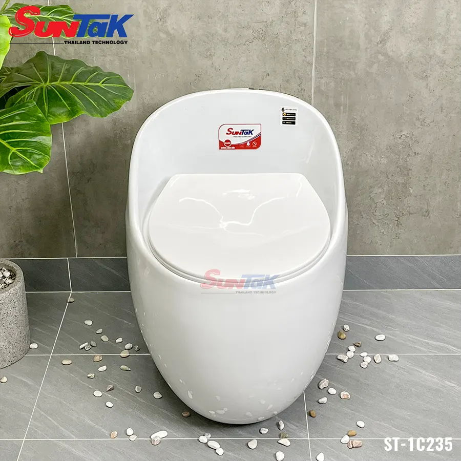 bồn cầu trứng trắng