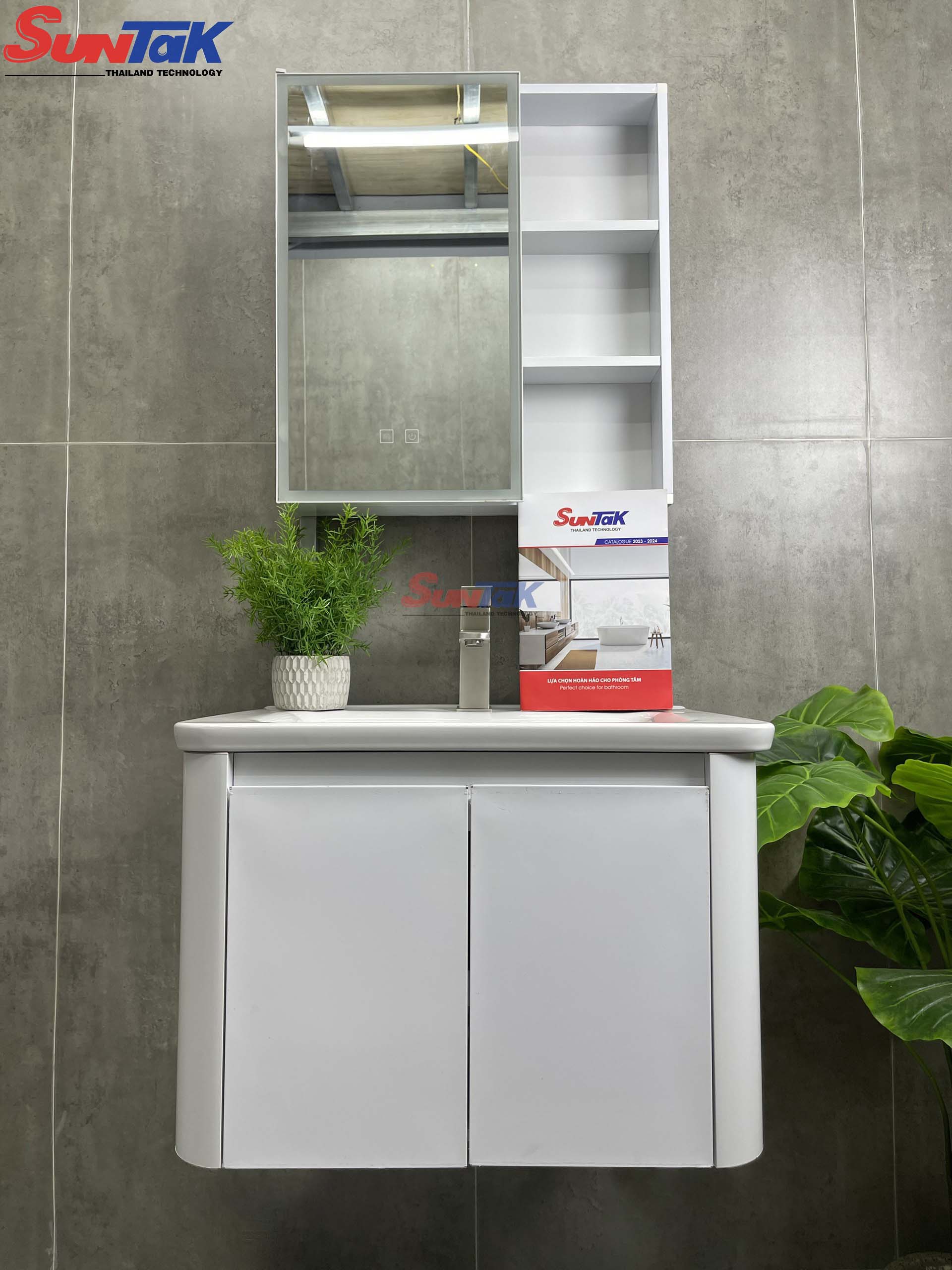Tủ Lavabo Nhựa PVC Màu Trắng