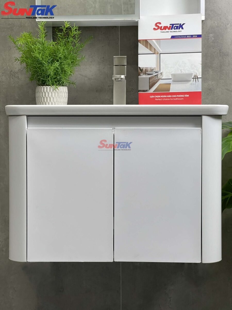 Tủ Lavabo Nhựa PVC Màu Trắng