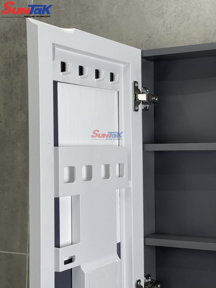 Tủ Lavabo Nhà Tắm Thông Minh Nhôm Màu Ghi