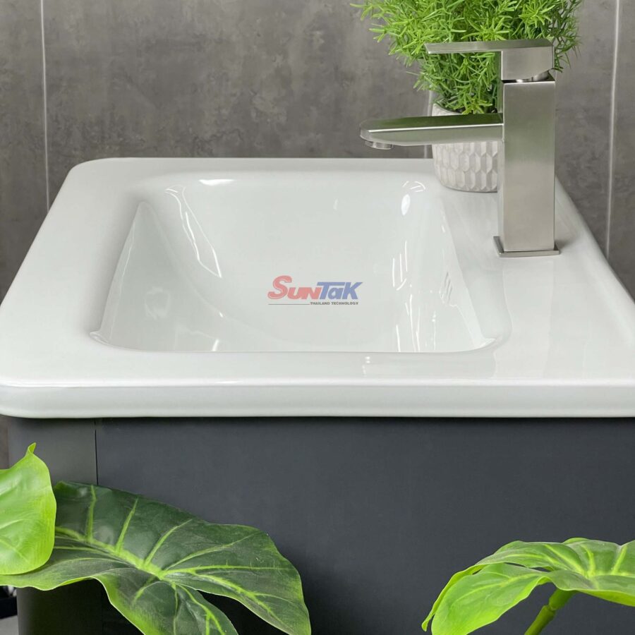 Tủ Lavabo Nhà Tắm Thông Minh Nhôm Màu Ghi