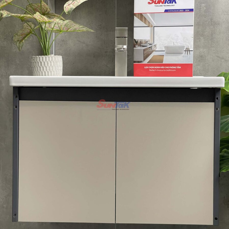 Tủ Lavabo Nhà Tắm Nhôm Aluminium Xám