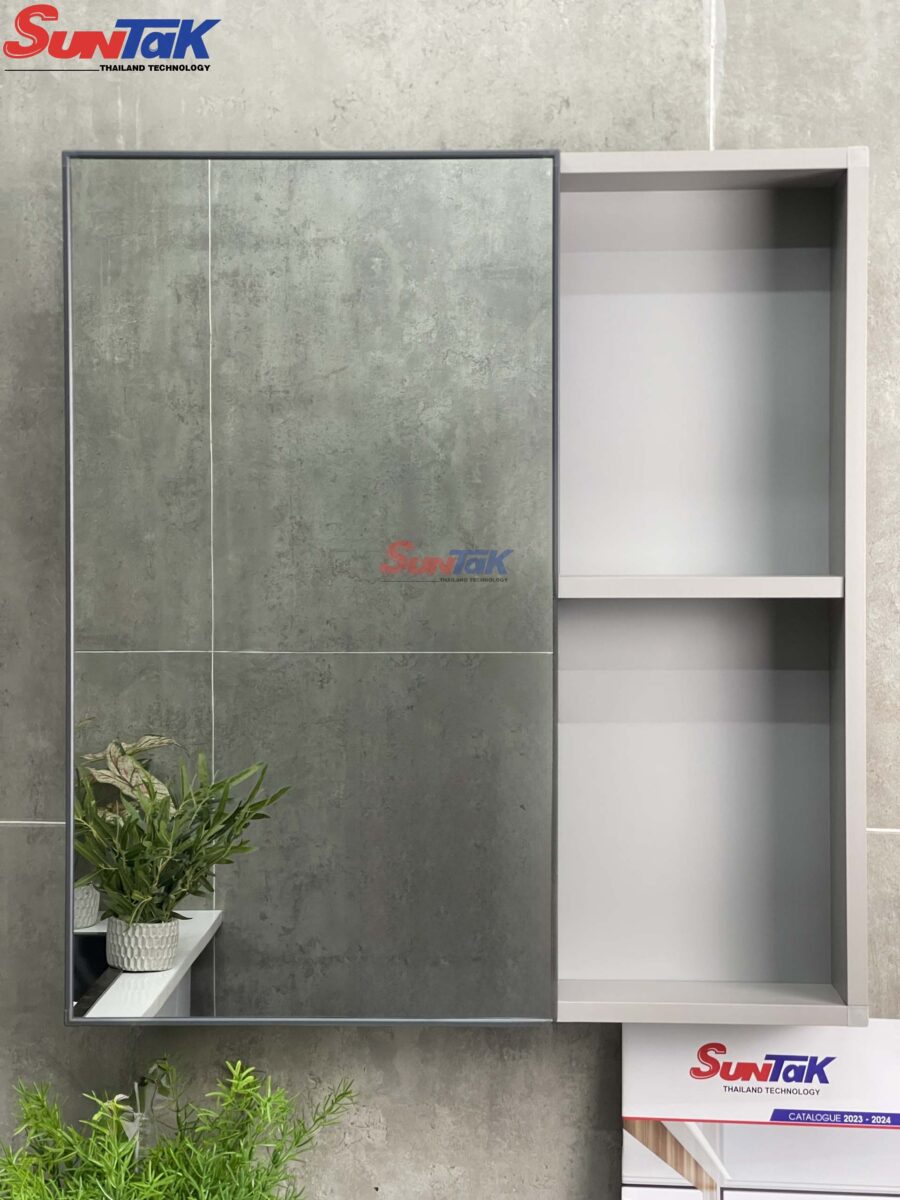 Tủ Lavabo Nhà Tắm Nhôm Màu Xám