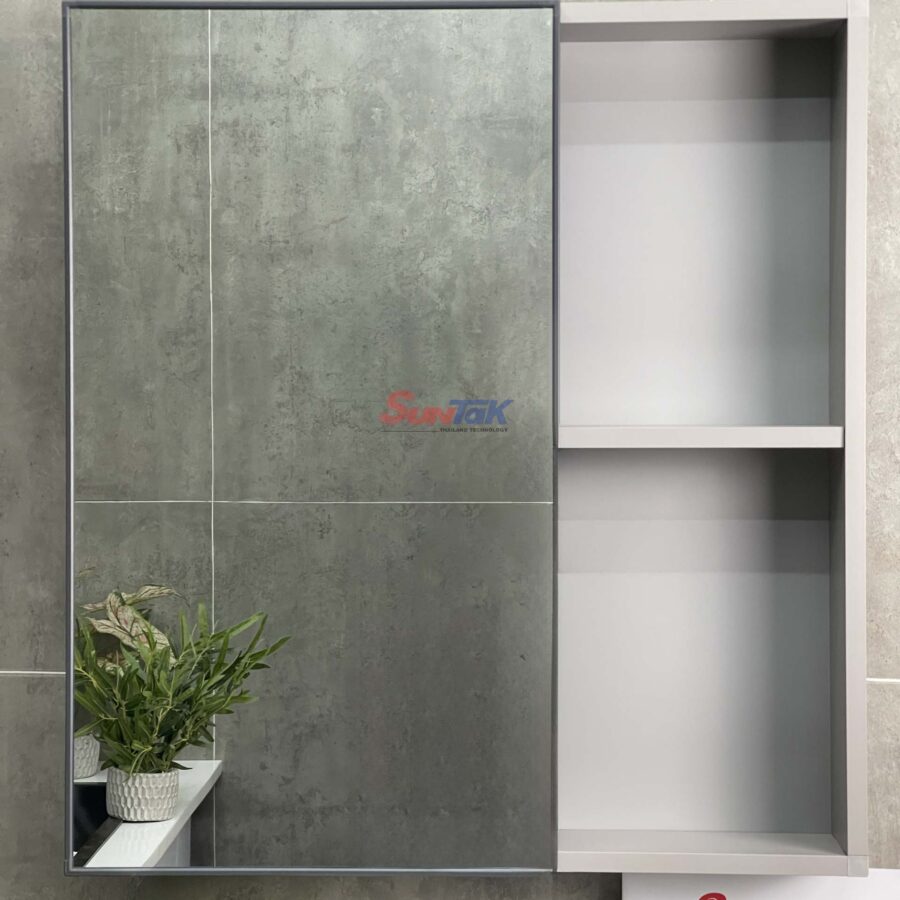 Tủ Lavabo Nhà Tắm Nhôm Màu Xám