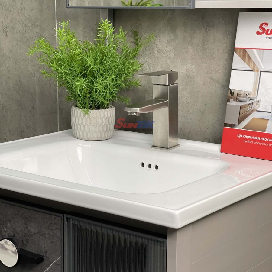 Tủ Lavabo Nhà Tắm Nhôm Màu Xám
