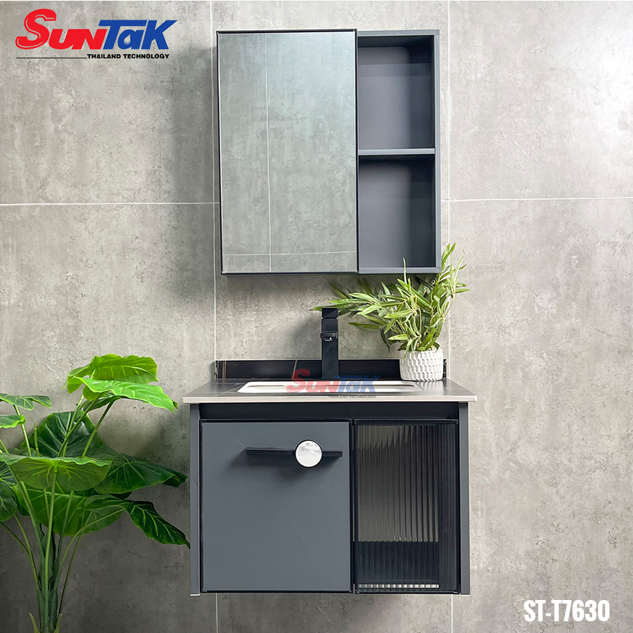 Tủ Lavabo Nhà Tắm Nhôm 2 Cánh 60cm