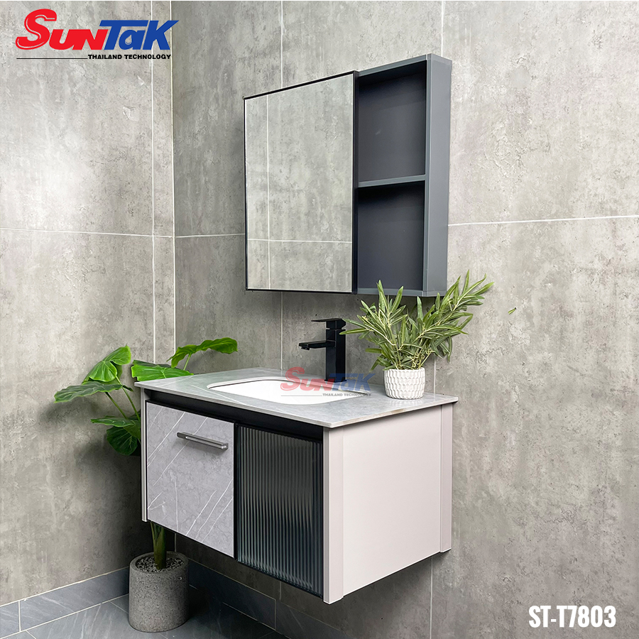 Tủ Lavabo Nhà Tắm Nhôm Cao Cấp 80cm