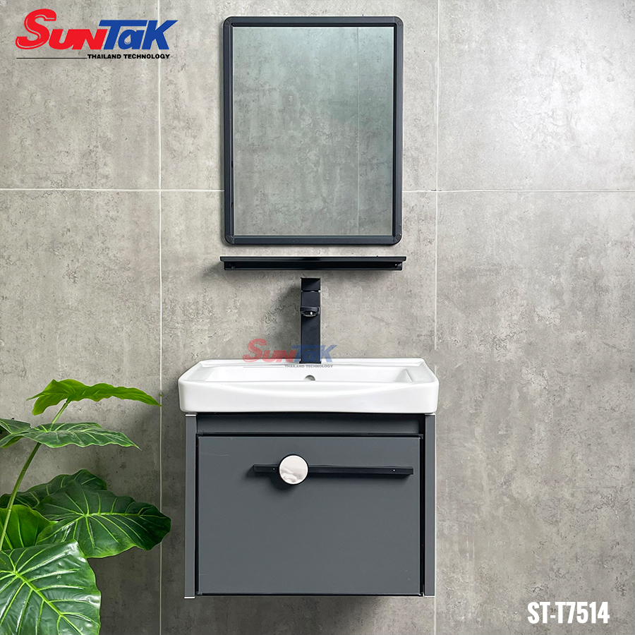 Tủ Lavabo Nhôm Màu Xám 1 Cánh