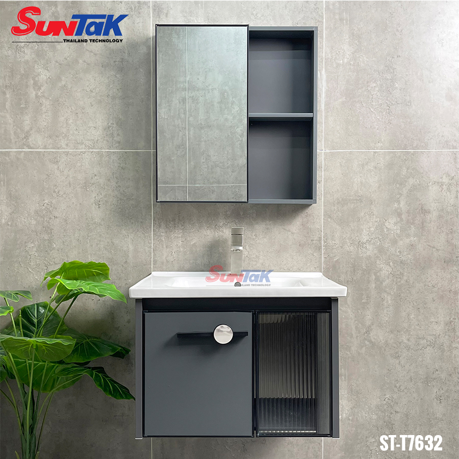 Tủ Lavabo Nhà Tắm Nhôm 2 Cánh 60cm
