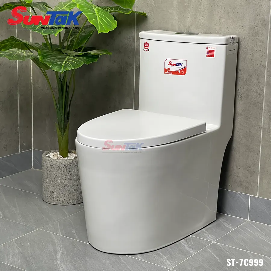 bồn cầu 1 khối trắng