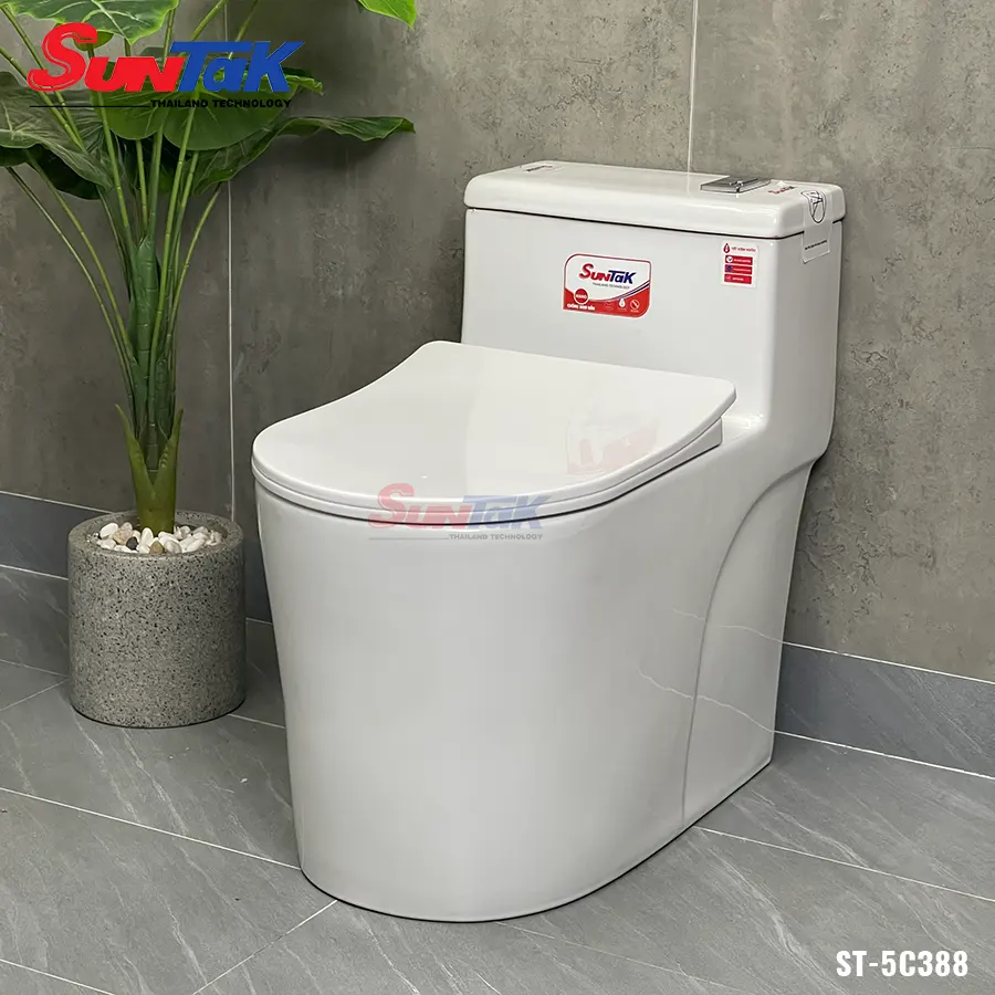 bồn cầu 1 khối trắng