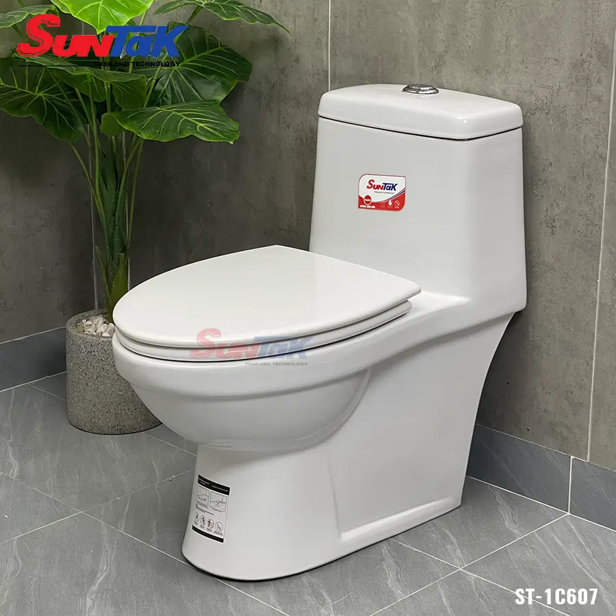 bồn cầu 1 khối trắng