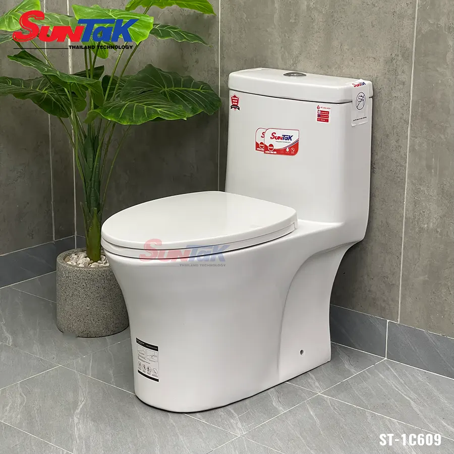 bồn cầu 1 khối trắng