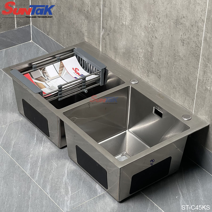 Chậu Rửa Chén 2 Hộc Không Sơn Inox 304