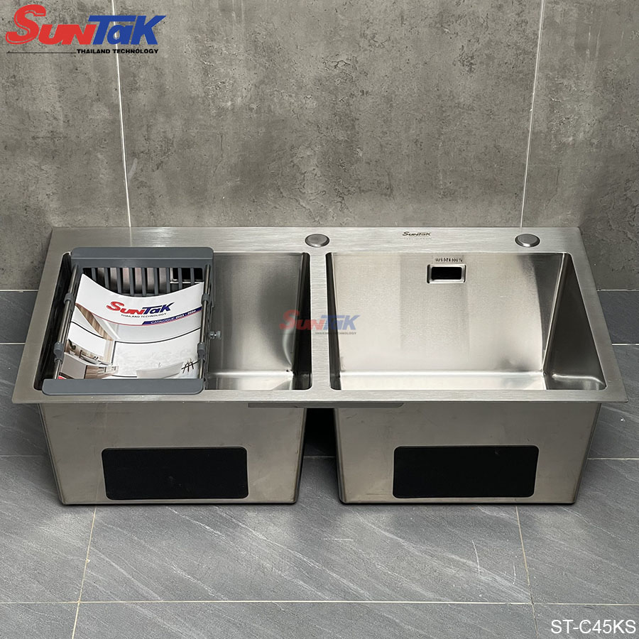 Chậu Rửa Chén 2 Hộc Không Sơn Inox 304
