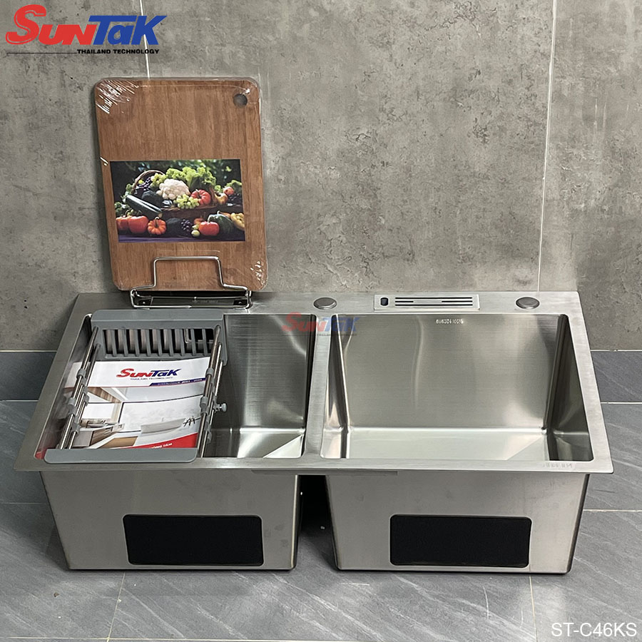 Chậu Rửa Chén 2 Hộc Inox 304 Dao Thớt