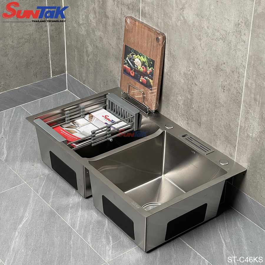 Chậu Rửa Chén 2 Hộc Inox 304 Dao Thớt