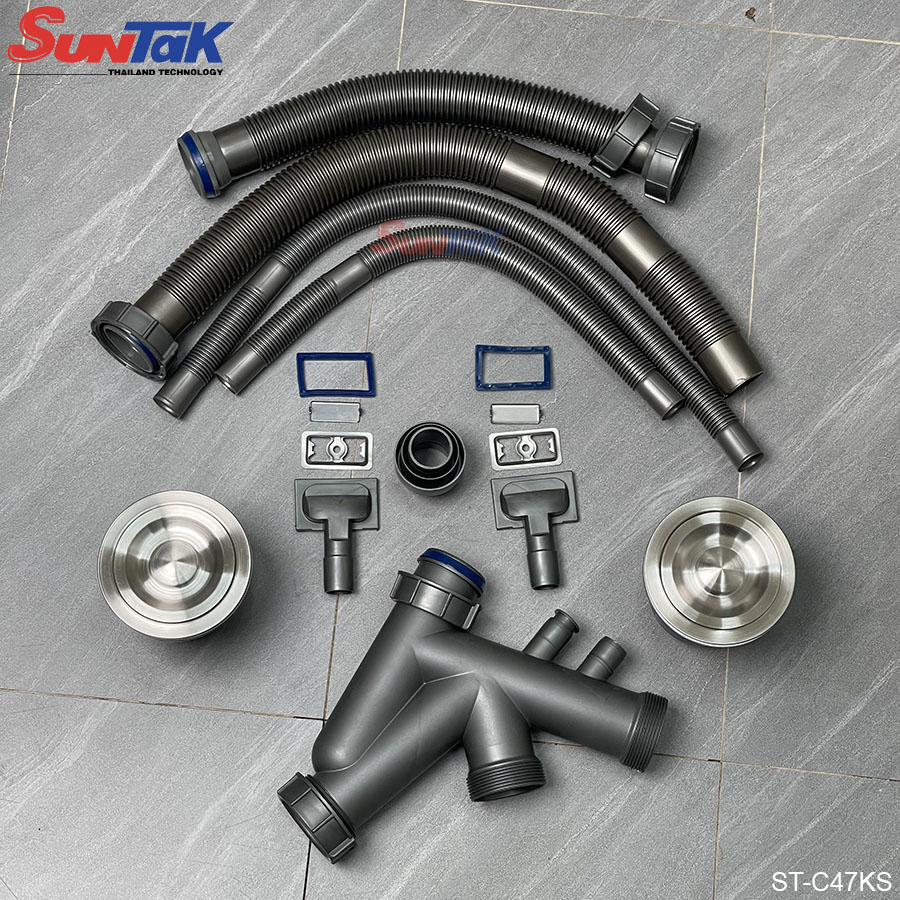 Chậu Rửa Chén 2 Hộc 1 Cánh Không Sơn Inox 304