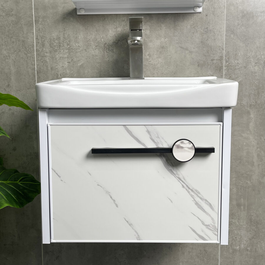 Tủ Lavabo Nhà Tắm Nhôm Vân Đá