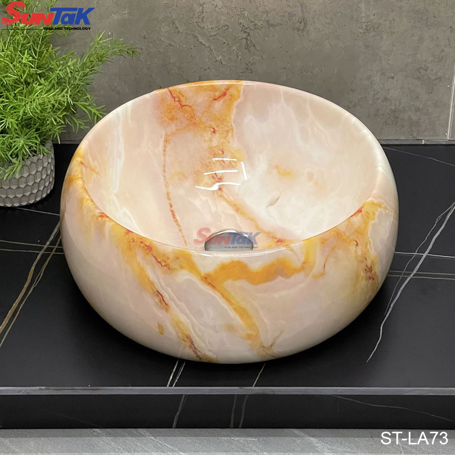 Lavabo Đặt Bàn Sứ Ceramic Vân Ngọc