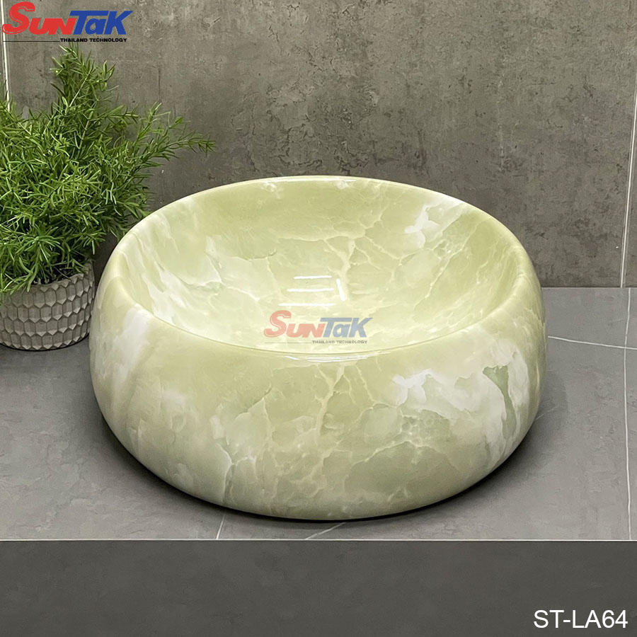 Lavabo Đặt Bàn Tròn Vân Ngọc
