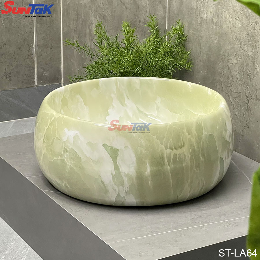 Lavabo Đặt Bàn Tròn Vân Ngọc