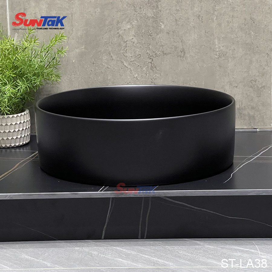 Lavabo Đặt Bàn Tròn Đen
