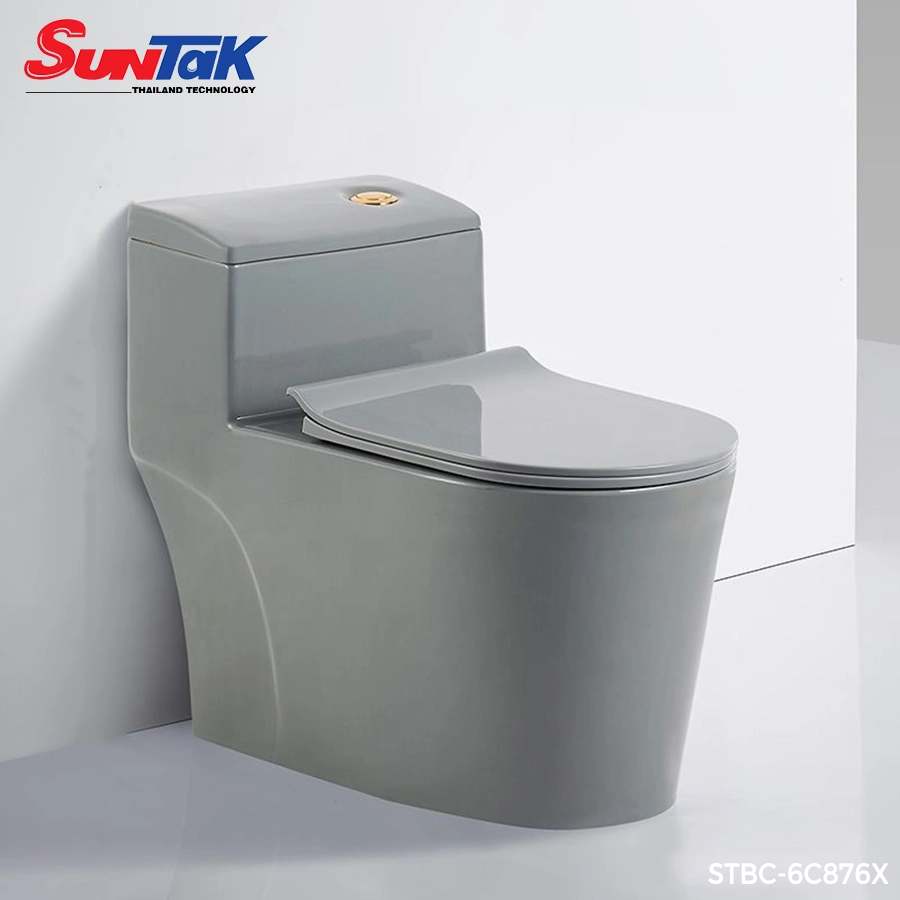 bồn cầu 1 khối xám