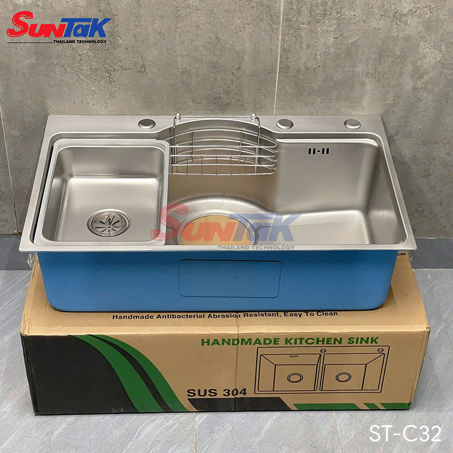 Chậu Rửa Chén 1 Hộc Inox 304 Cao Cấp ST-C32