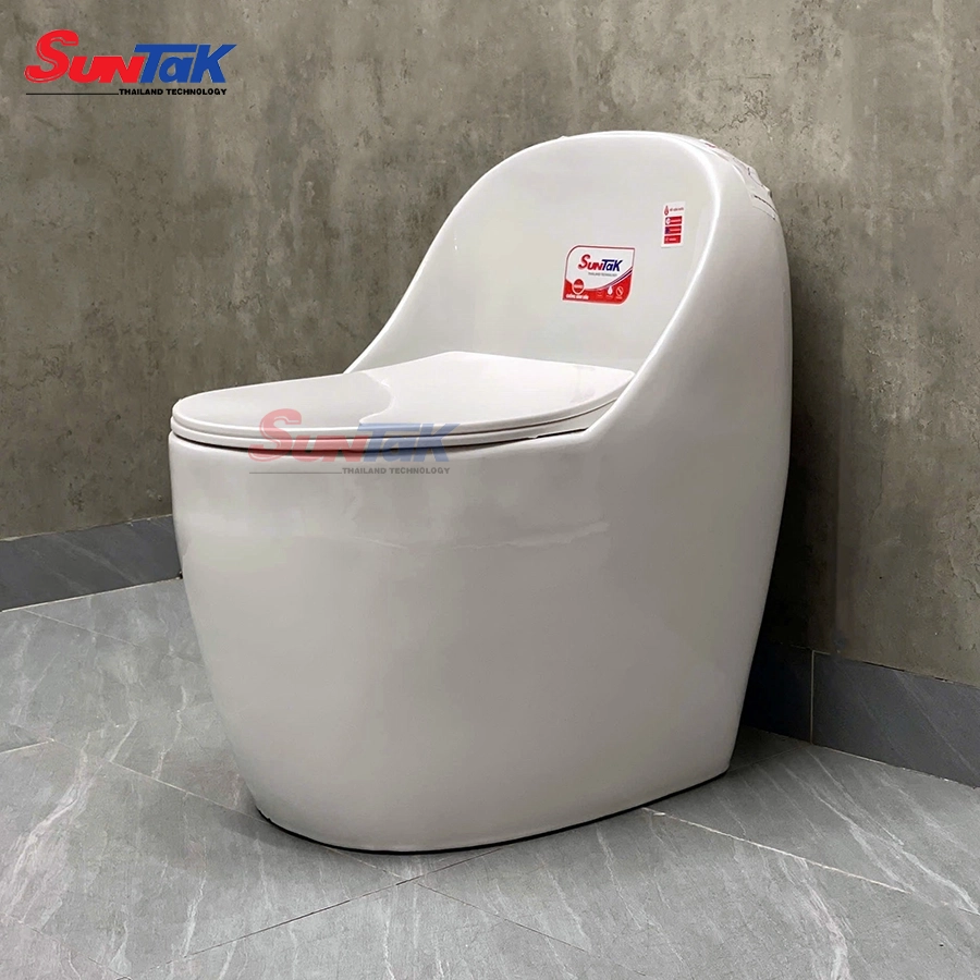 Bồn Cầu Trứng Trắng Thân Cao Men Sứ Trắng ST-151