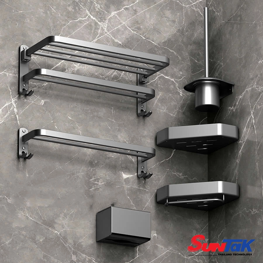 Combo Phụ Kiện Nhà Tắm 6 Món Inox 304 Cao Cấp MT-PK6M