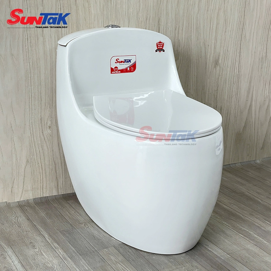 Bồn Cầu Trứng Trắng 2 Chế Độ Xả Cao Cấp ST-213
